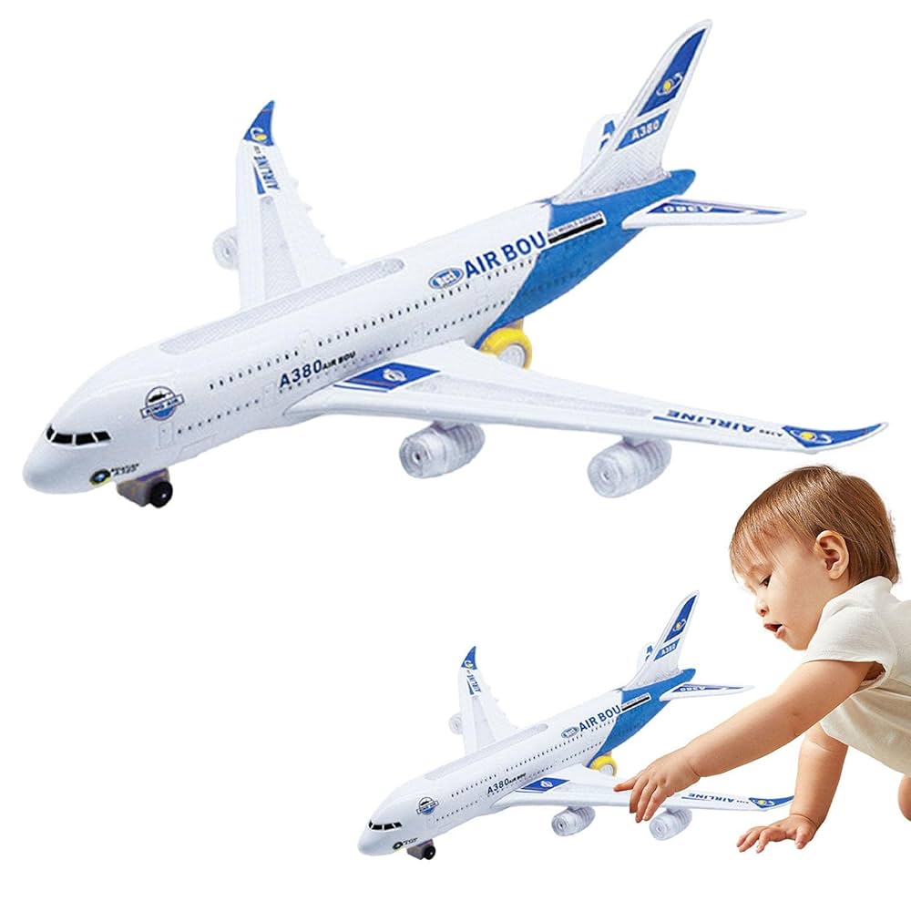 飛行機のおもちゃ Amazon.co.jp: Led ライト飛行機,LED 点滅ライト音楽と電気 A380